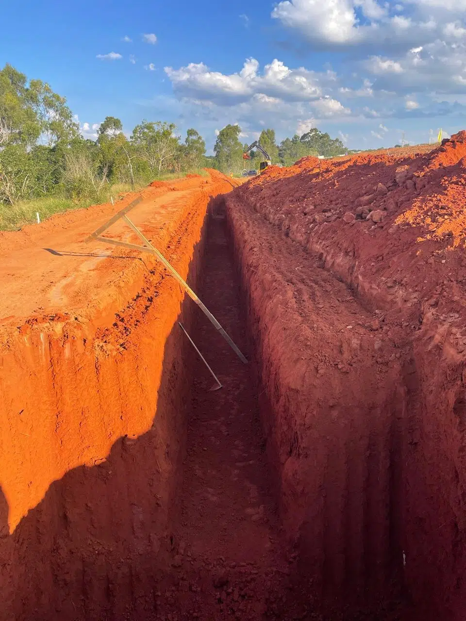 Infraestrutura subterrânea em andamento