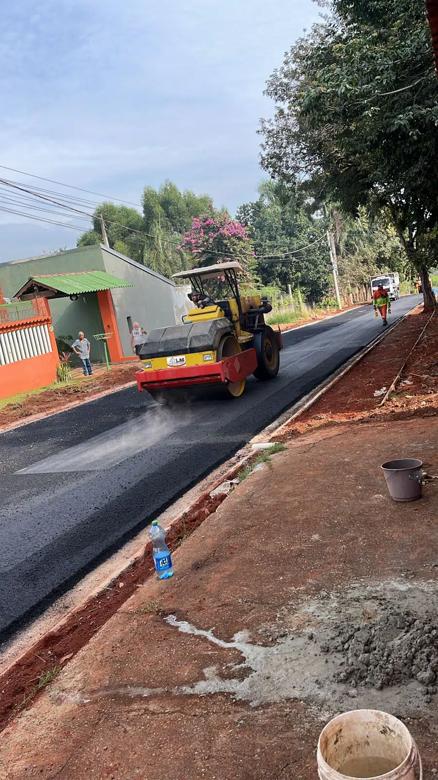 Compactação do asfalto