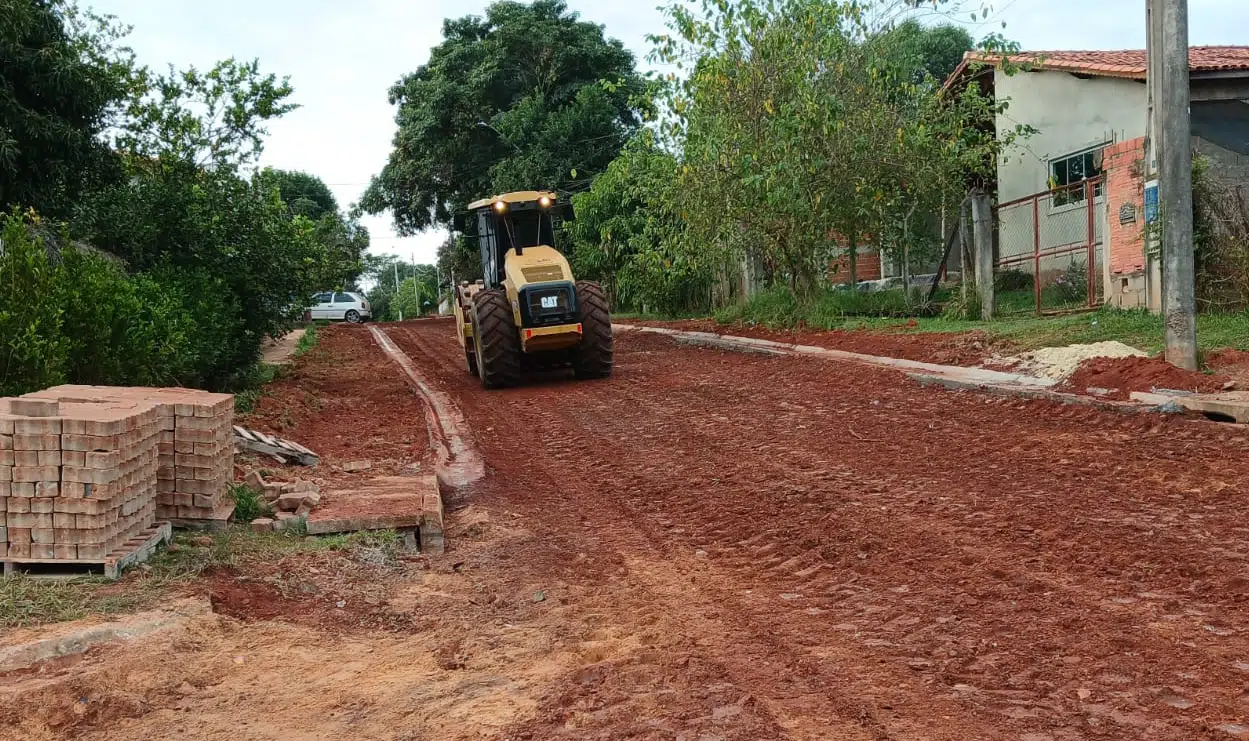 Base preparada para pavimentação