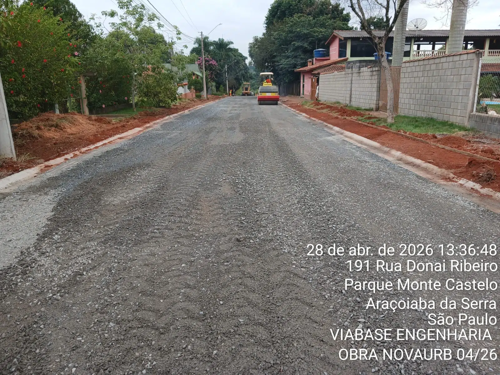 Via preparada e compactada